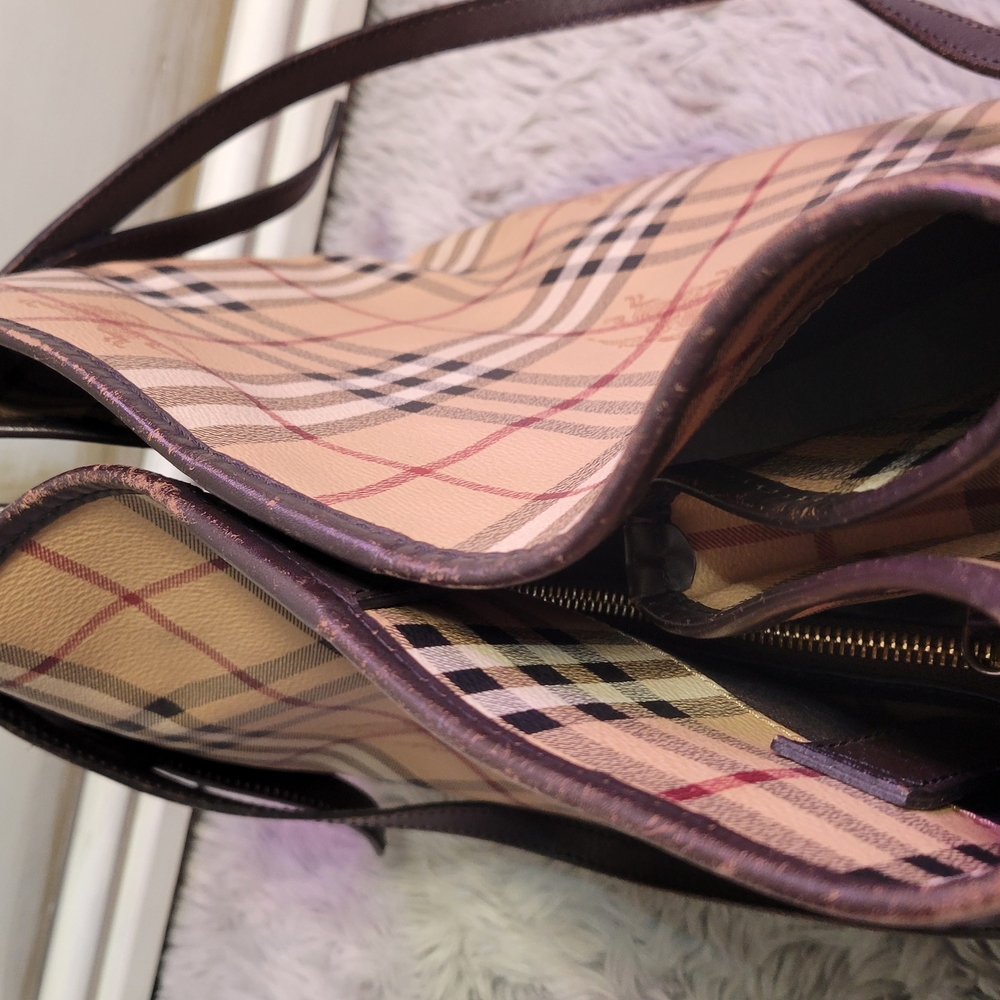 Burberry Checkered Tote Bag